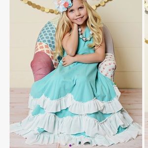 New teal ruffle dress